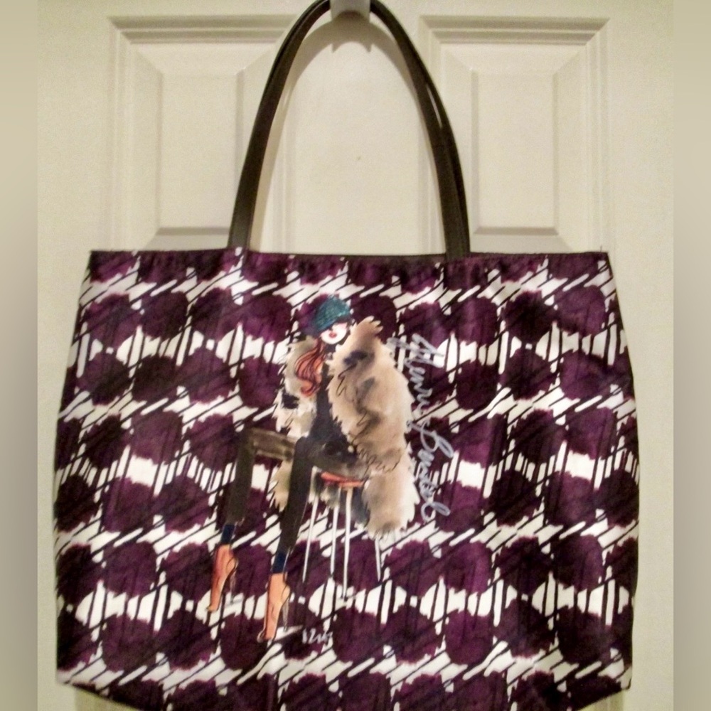 NWOT HENRI BENDEL IZAK TOTE
Purple 18” with brown logo satin interior - Picture 3 of 9